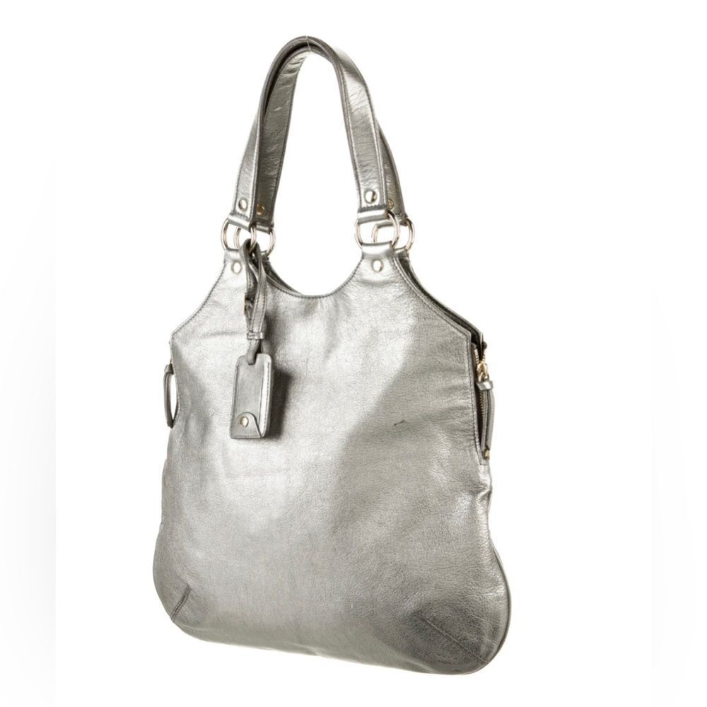 *Yves Saint Laurent* Metallic *Rive Gauche* Tote … - image 3